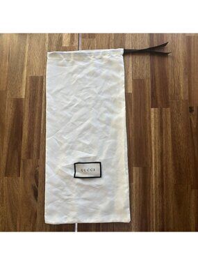 Gucci 1 Dust Bag White Logo Storage Shoe Cover Designer Travel Bag ONE AUTHENTIC